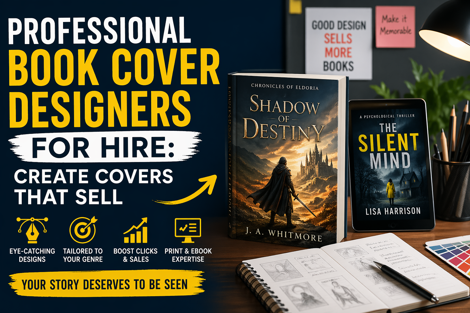 Professional Book Cover Designers for Hire: Create Covers That Sell