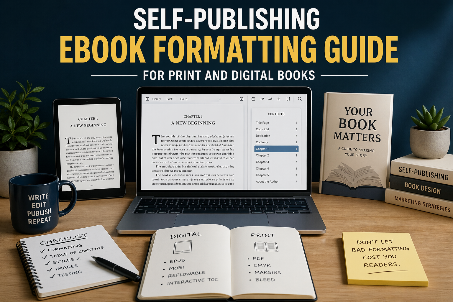 Self-Publishing eBook Formatting Guide for Print and Digital Books