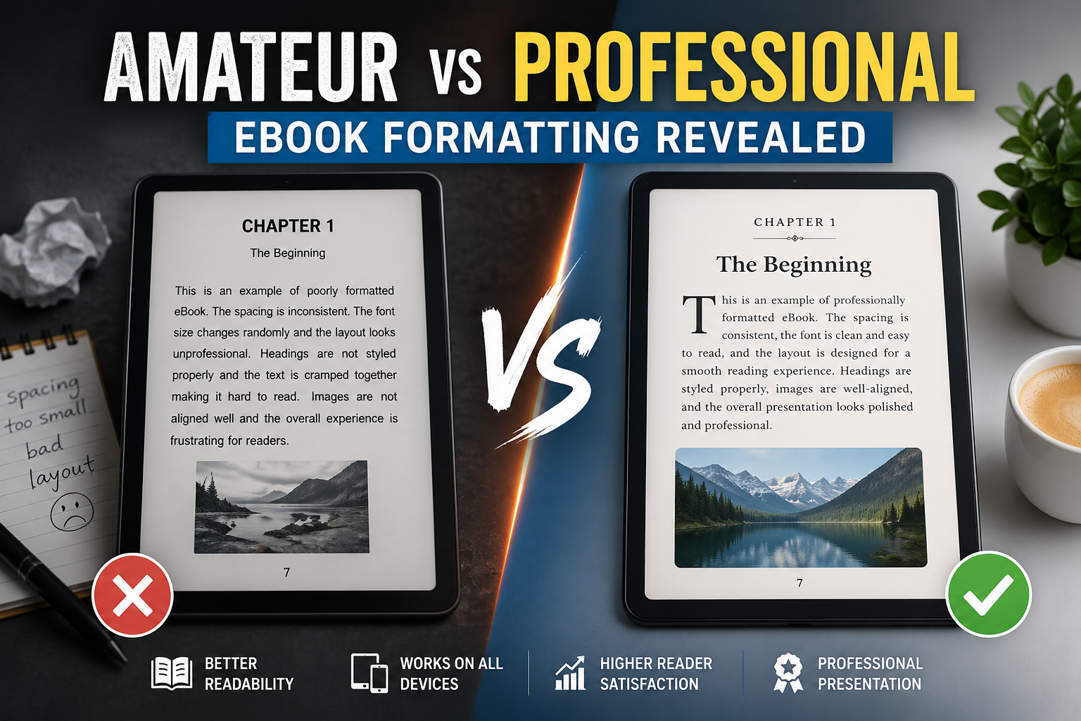 The Difference Between Amateur and Professional eBook Formatting Revealed
