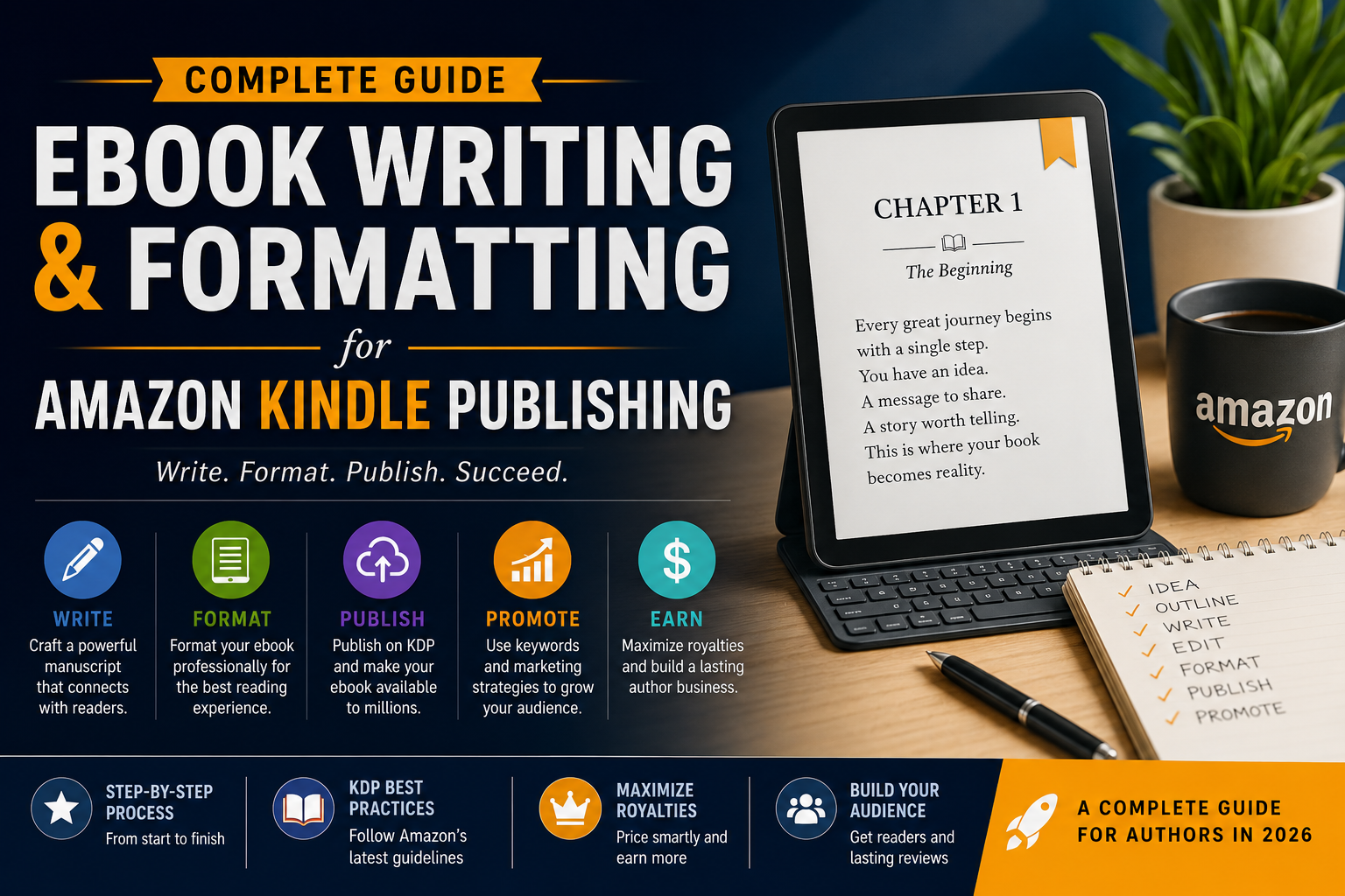 Complete eBook Writing and Formatting Guide for Amazon Kindle Publishing