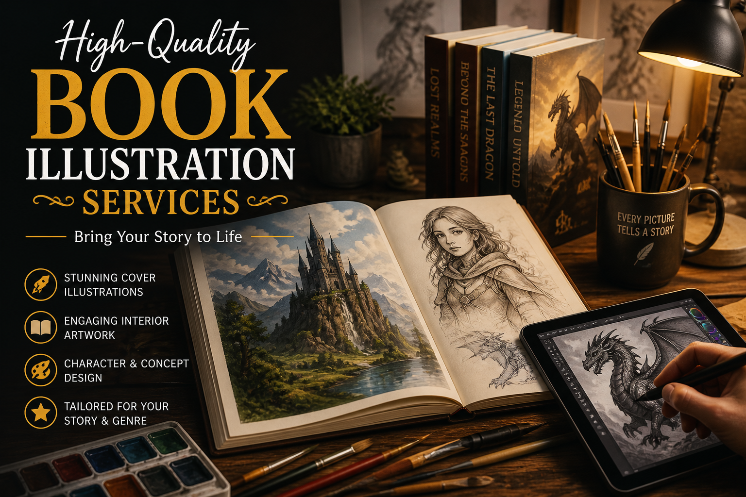 High-Quality Book Illustration Services for Modern Authors