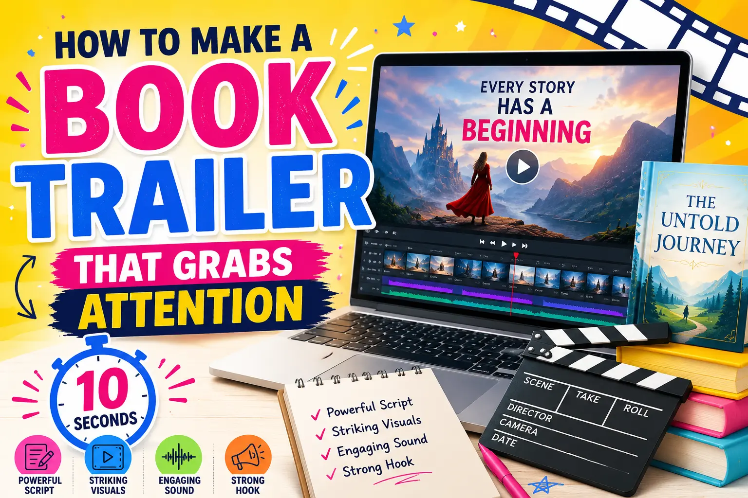 How to Make a Book Trailer That Grabs Attention in 10 Seconds