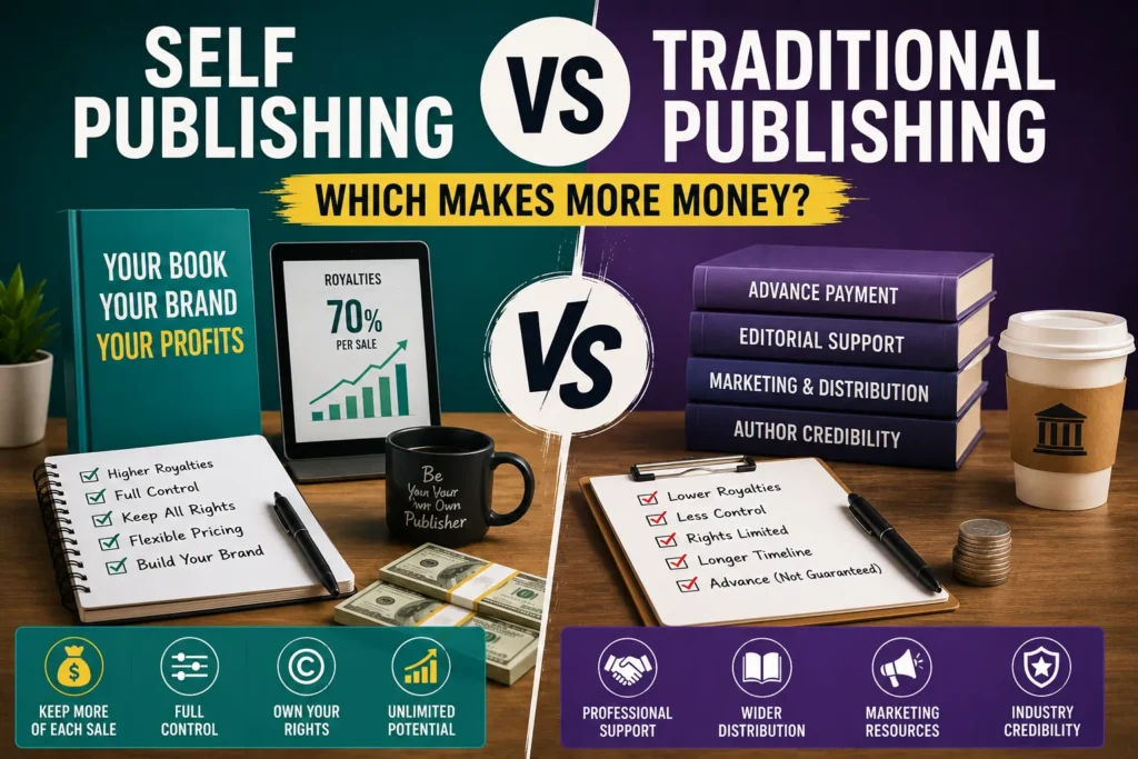 Self Publishing vs Traditional Publishing: Which Makes More Money?