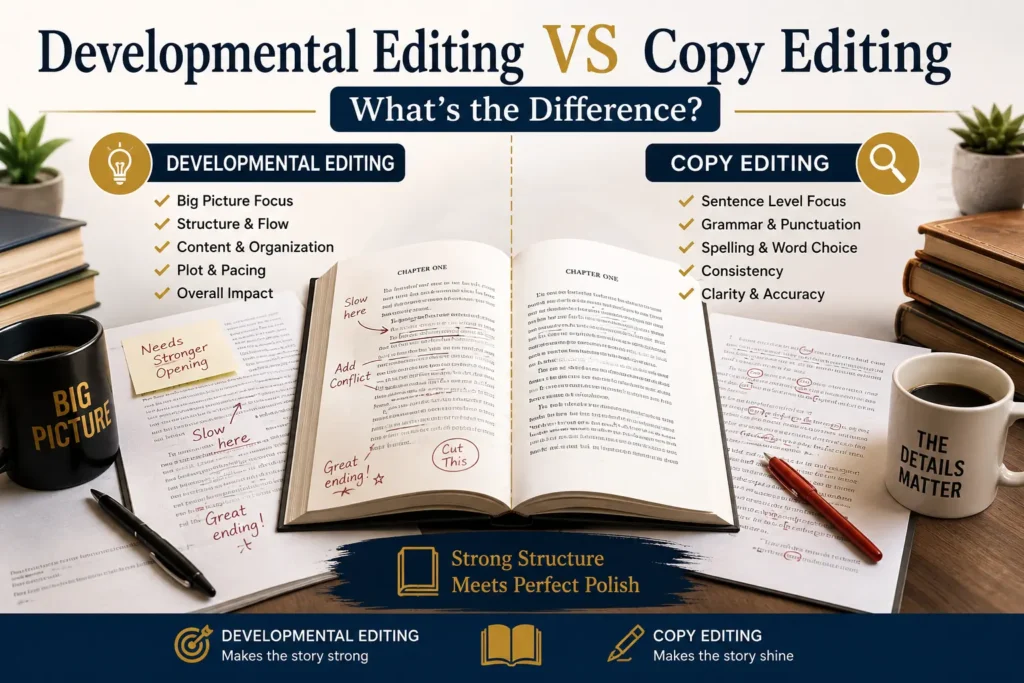 Developmental Editing vs Copy Editing: What’s the Difference?