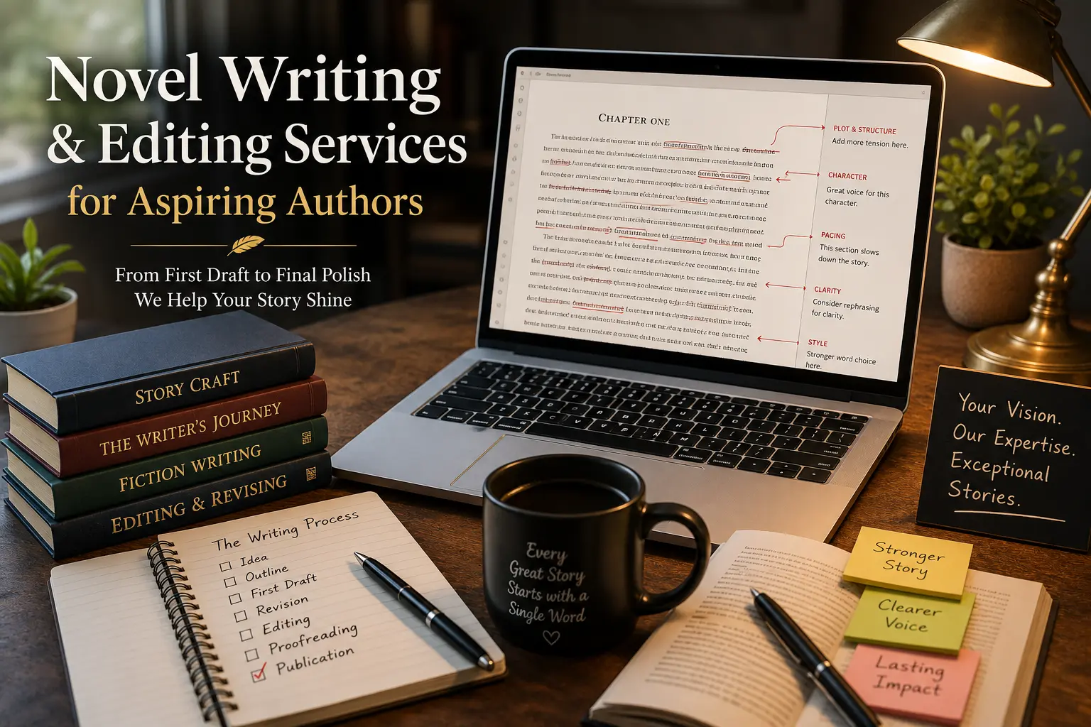 Novel Writing and Editing Services for Aspiring Authors