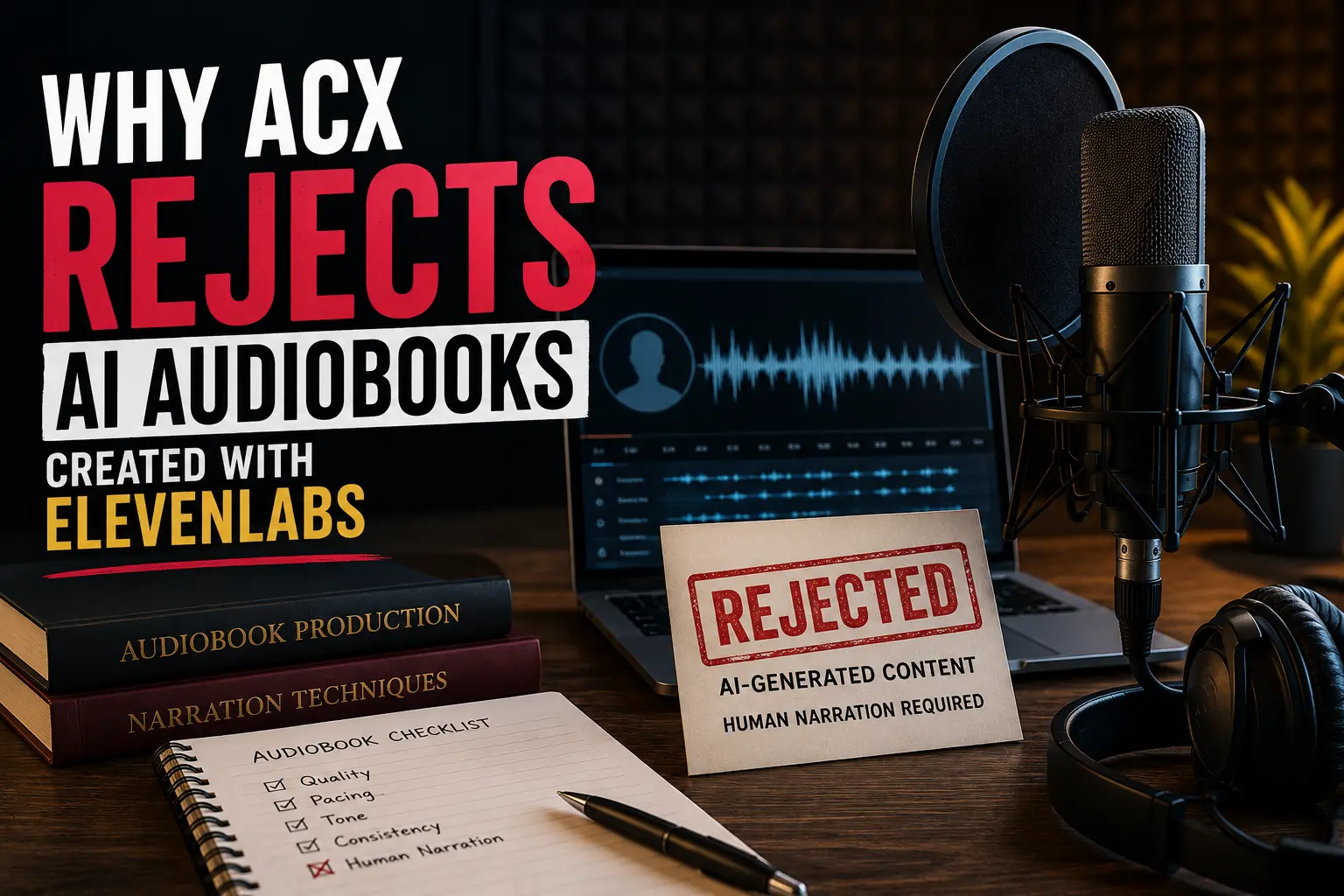 Why ACX Rejects AI Audiobooks Created with ElevenLabs