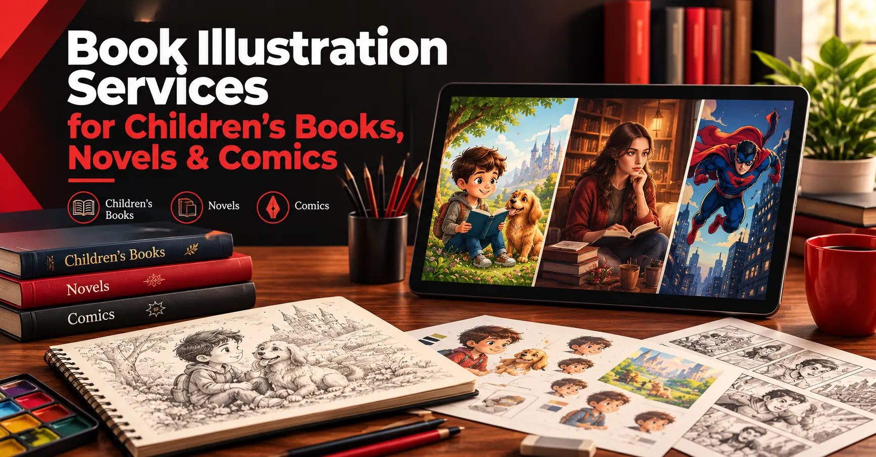 Book Illustration Services for Children’s Books, Novels & Comics